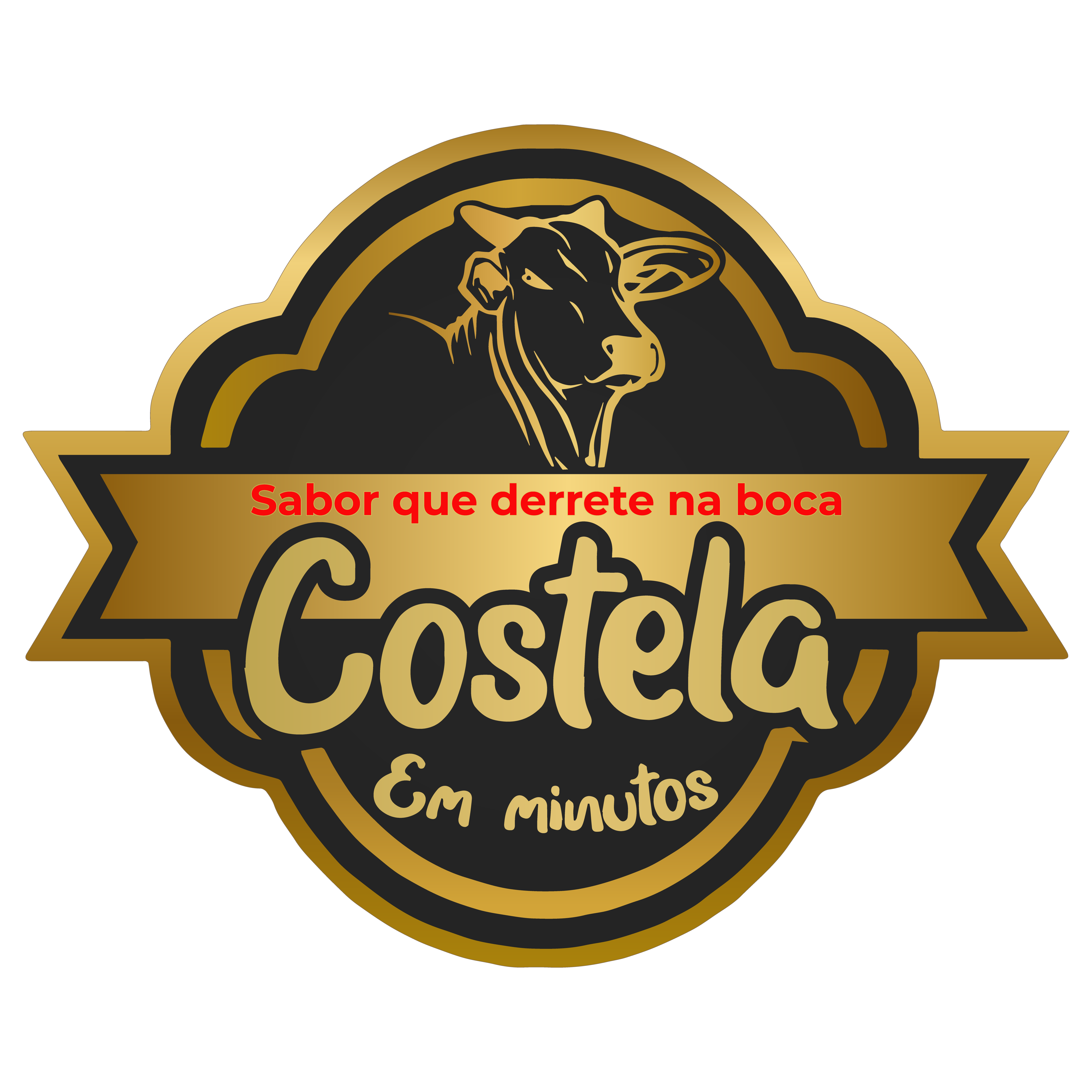 Costela em Minutos - Logo da empresa especializada em costela desossada com queijo artesanal